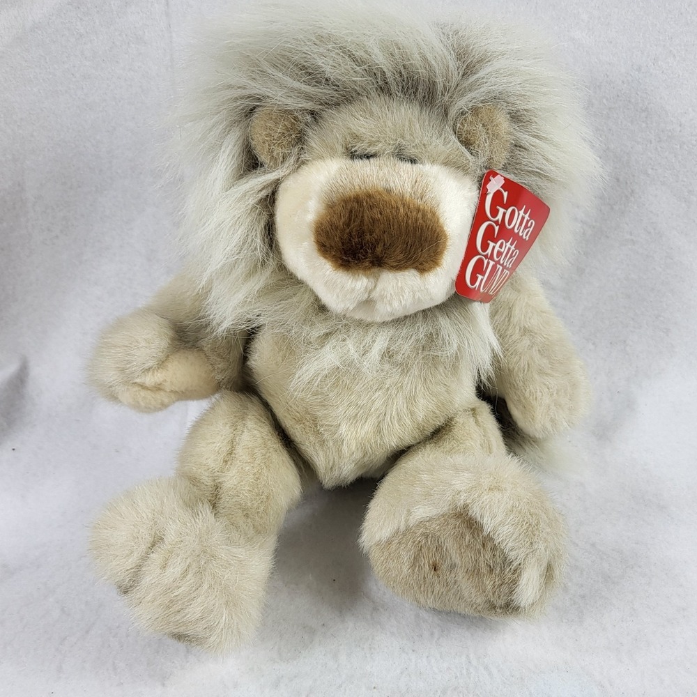 VTG Gund Casanova Lion Big Cat Mane Plush Stuffed Animal Toy Kid Collector w Tag